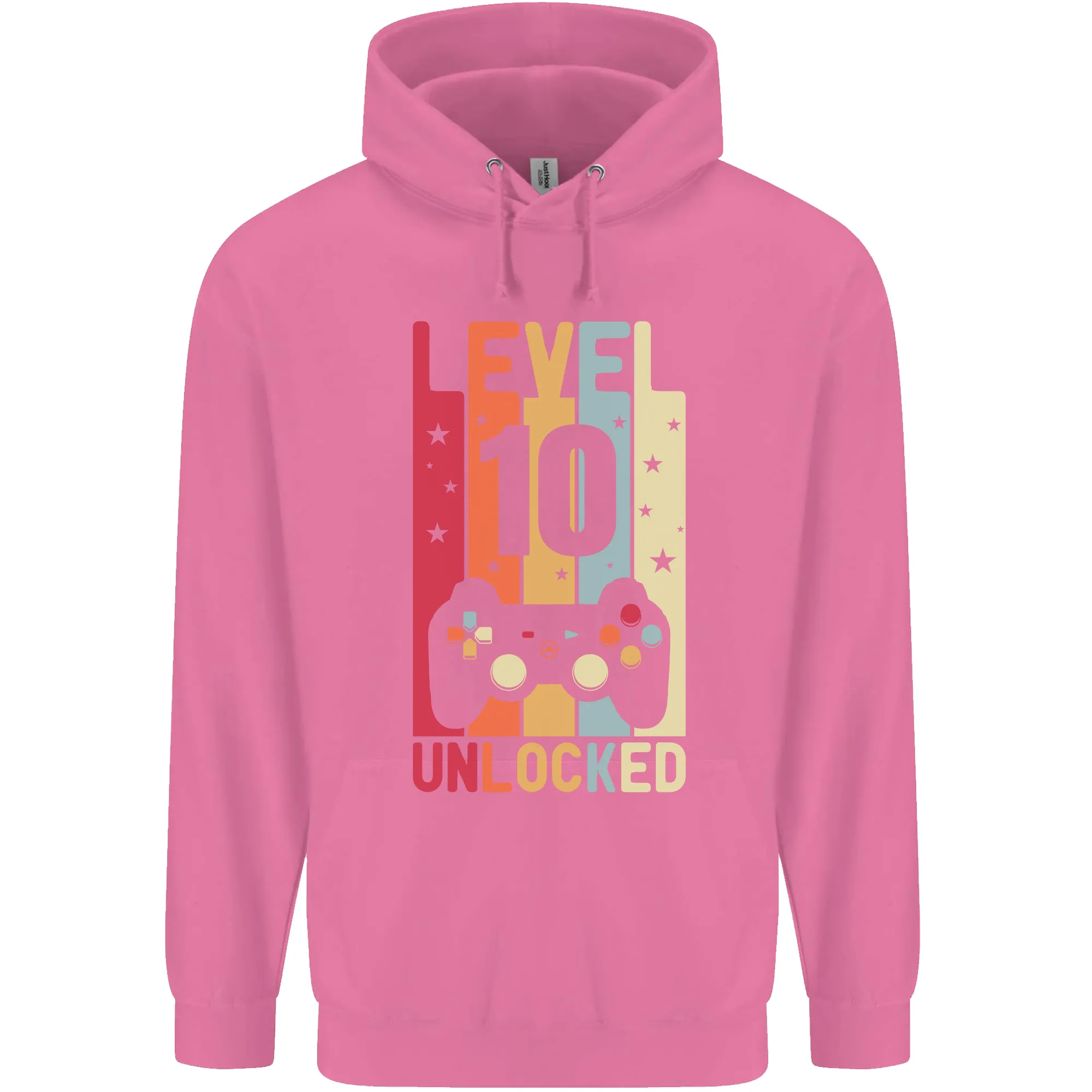 10th Birthday 10 Year Old Level Up Gaming Childrens Kids Hoodie