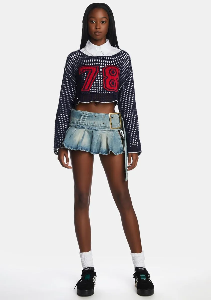 78th St Cropped Knit Sweater