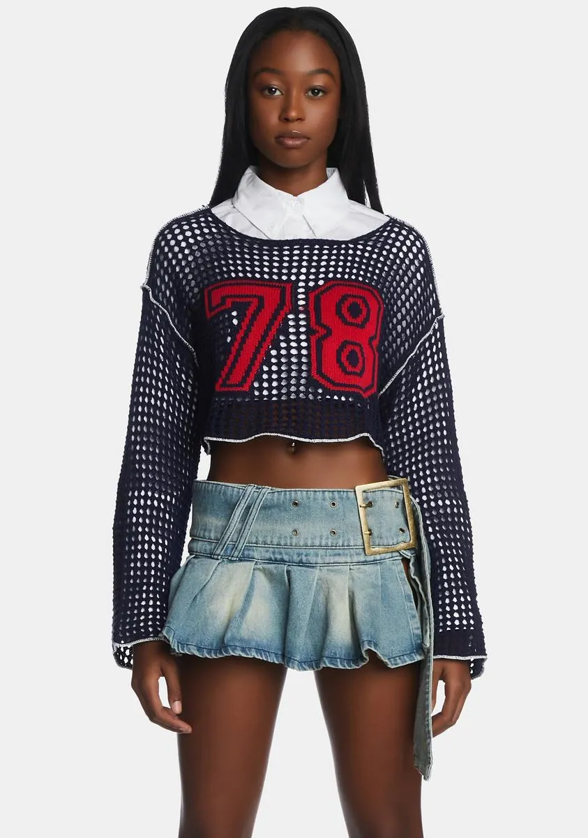 78th St Cropped Knit Sweater