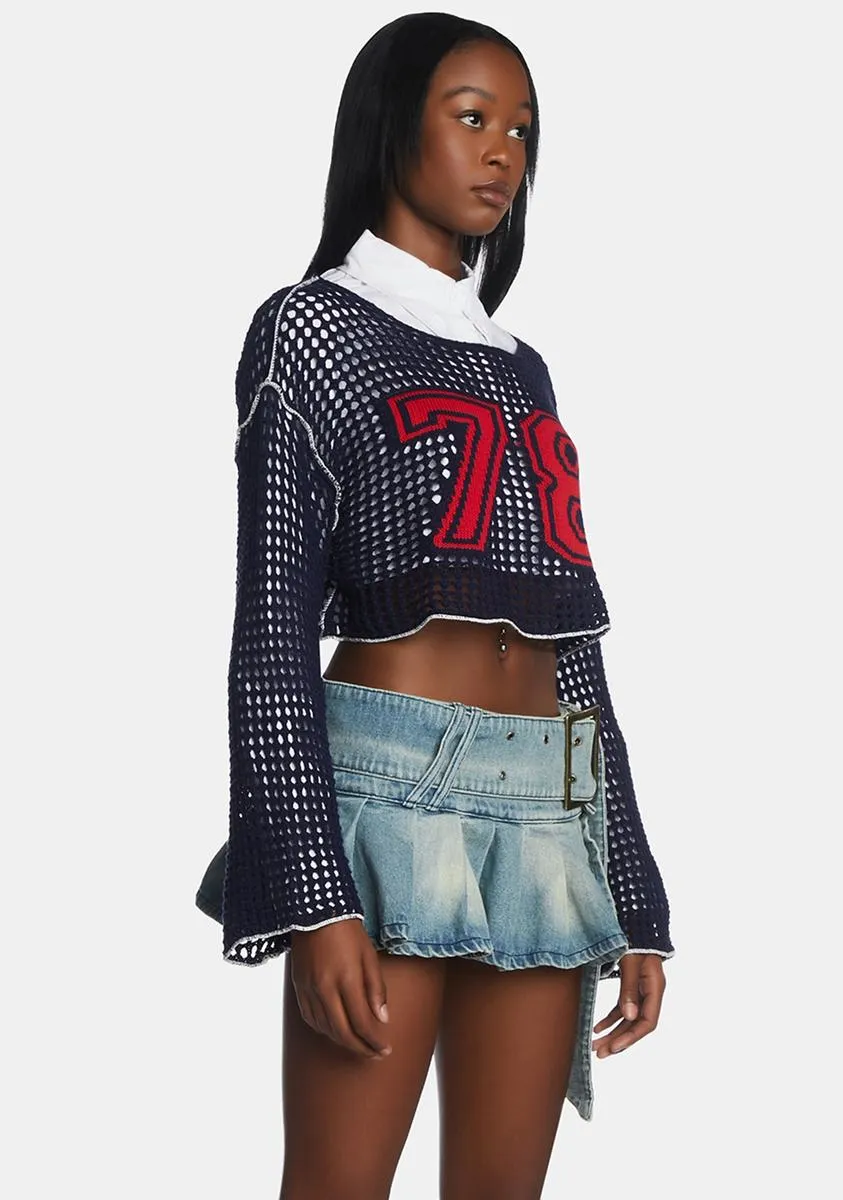 78th St Cropped Knit Sweater