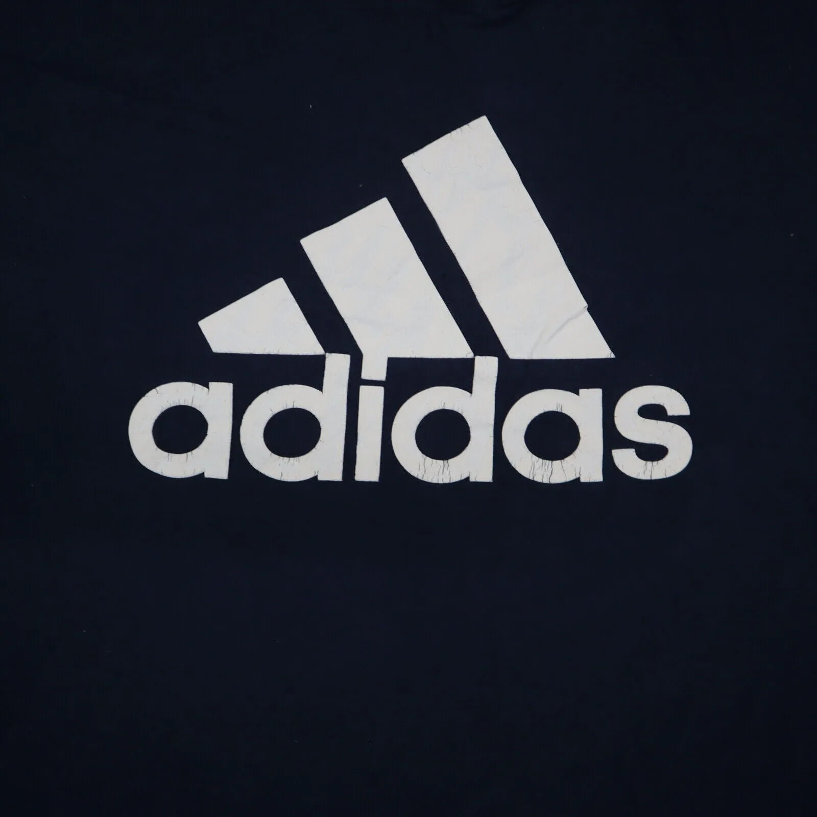 Adidas T Shirt Mens Size 2XL Blue Short Sleeve 100% Cotton Graphic Tee Logo