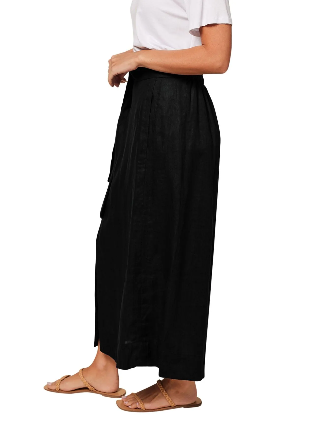 ADRIFT ANNE LINEN SKIRT