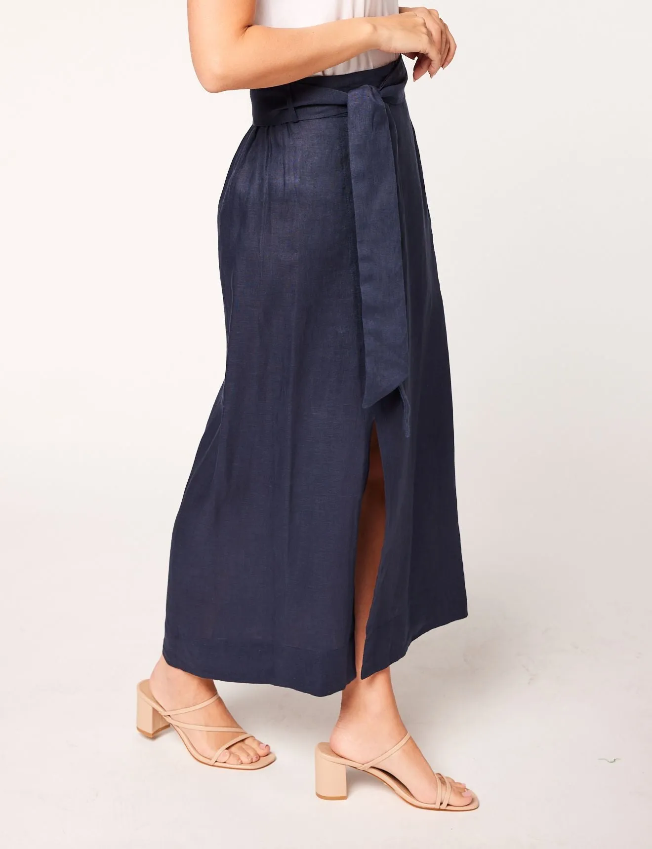 ADRIFT ANNE LINEN SKIRT