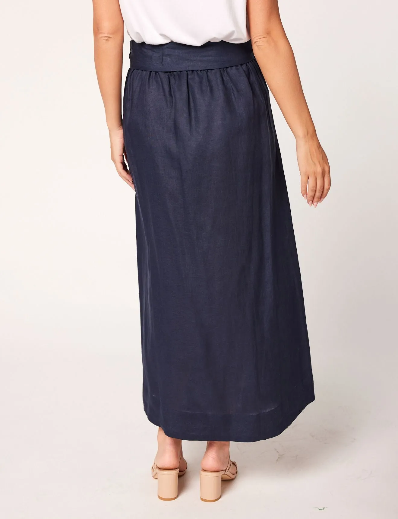 ADRIFT ANNE LINEN SKIRT