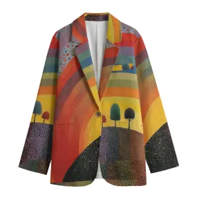 All-Over Print Women's Leisure Blazer | 245GSM Cotton 160