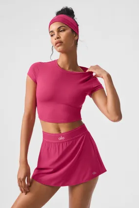 Alosoft Crop Finesse Short Sleeve - Pink Summer Crush