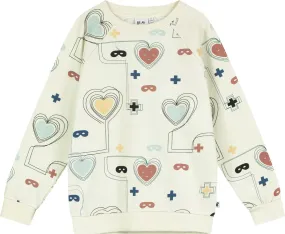 BEAU LOVES NATURAL HEARTS & MASKS LINES SWEATSHIRT