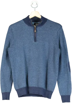 Belford Blue Half-Zip Sweater L