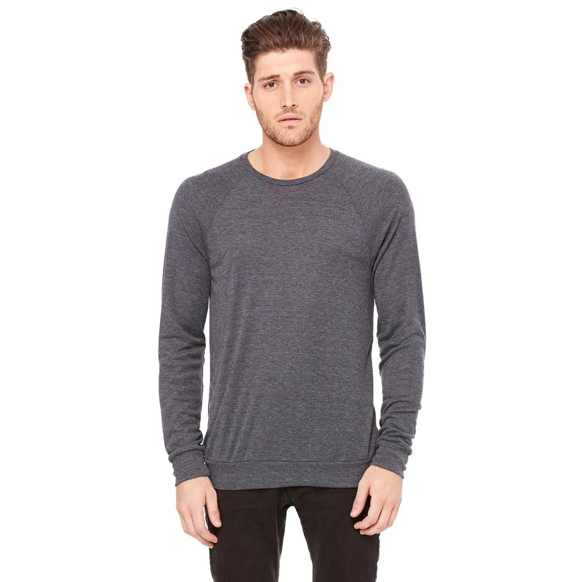 Bella   Canvas Unisex Dark Grey Heather Lightweight Sweater