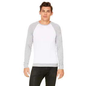 Bella   Canvas Unisex White/Athletic Heather Lightweight Sweater