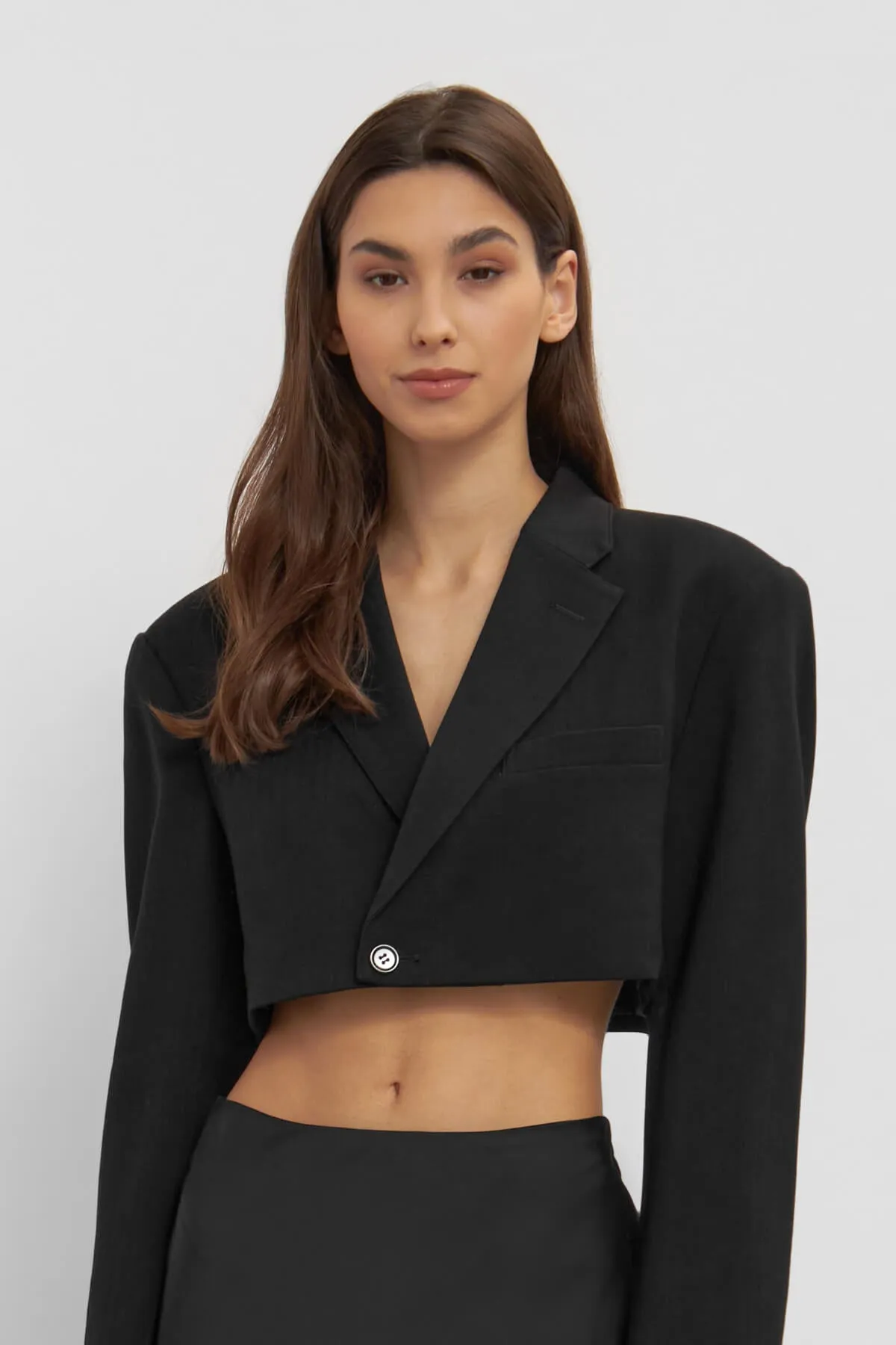 Berlin Cropped Blazer - Black