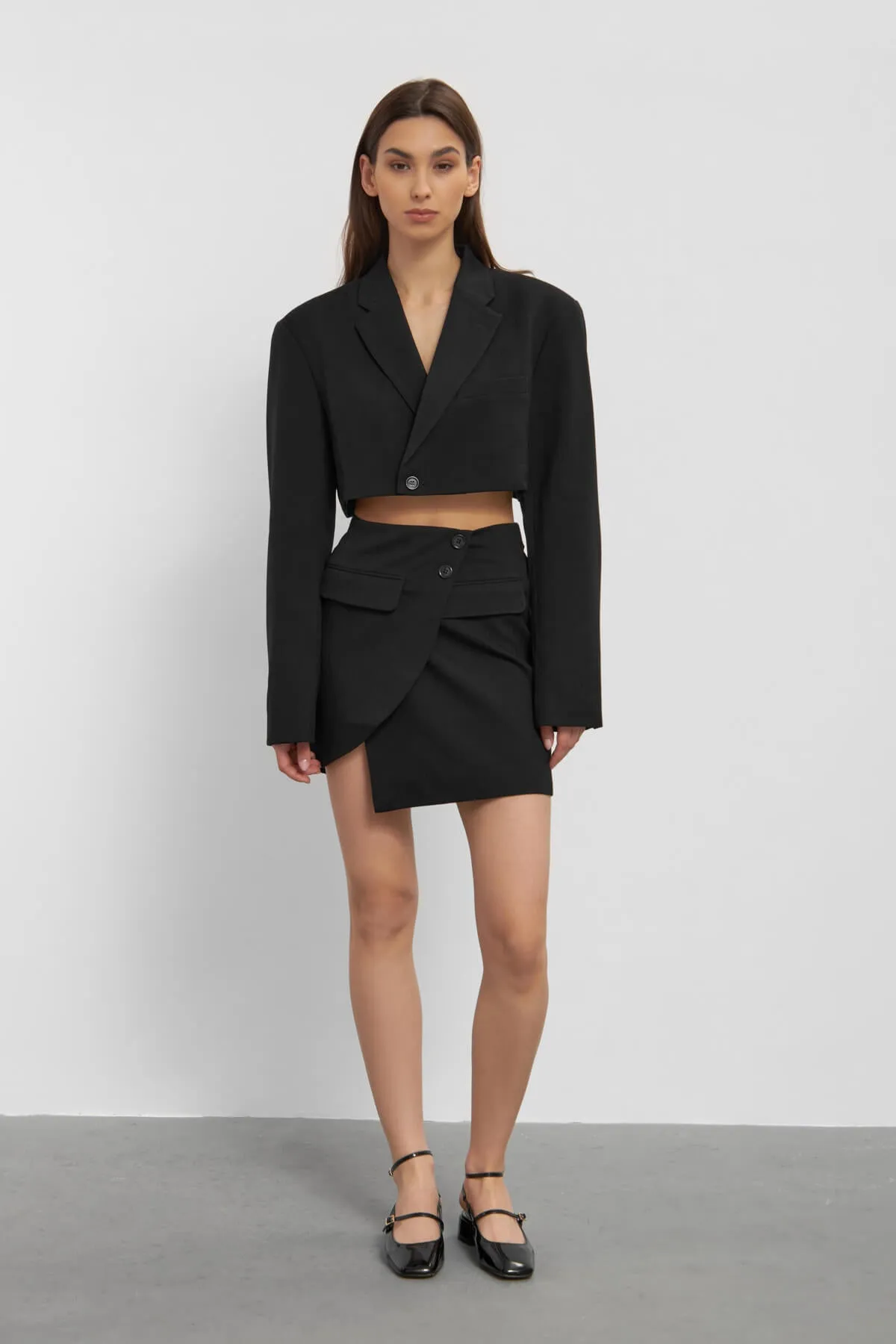 Berlin Cropped Blazer - Black