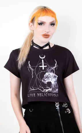 Black Phillip Crop Tee