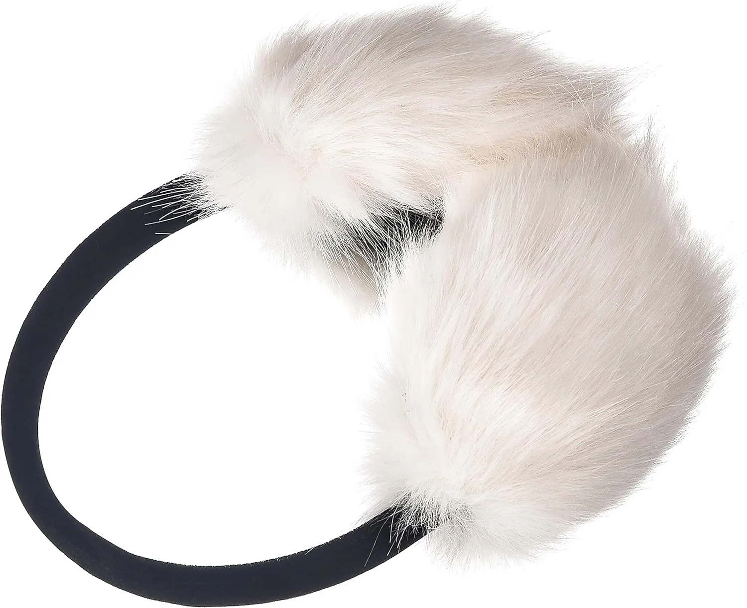 Black/White Soft & Comfy Faux Fur Winter Style Ear Muffs