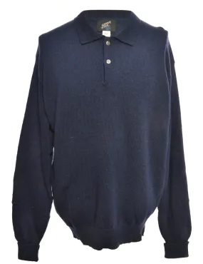 Blue Long Sleeved Jumper - L