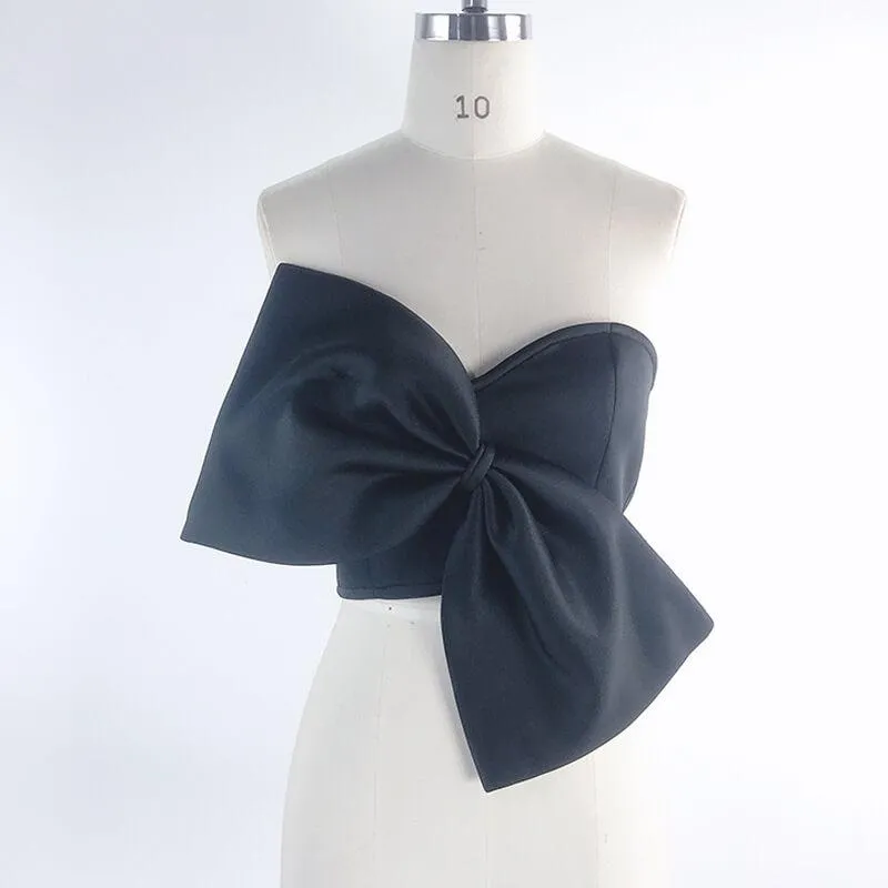 Bow Strapless Crop Top