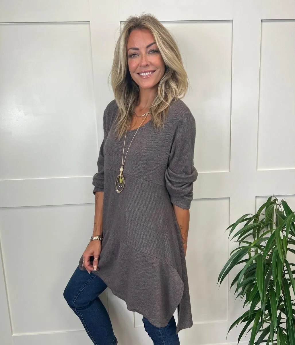 Brown Elena Knit Tunic