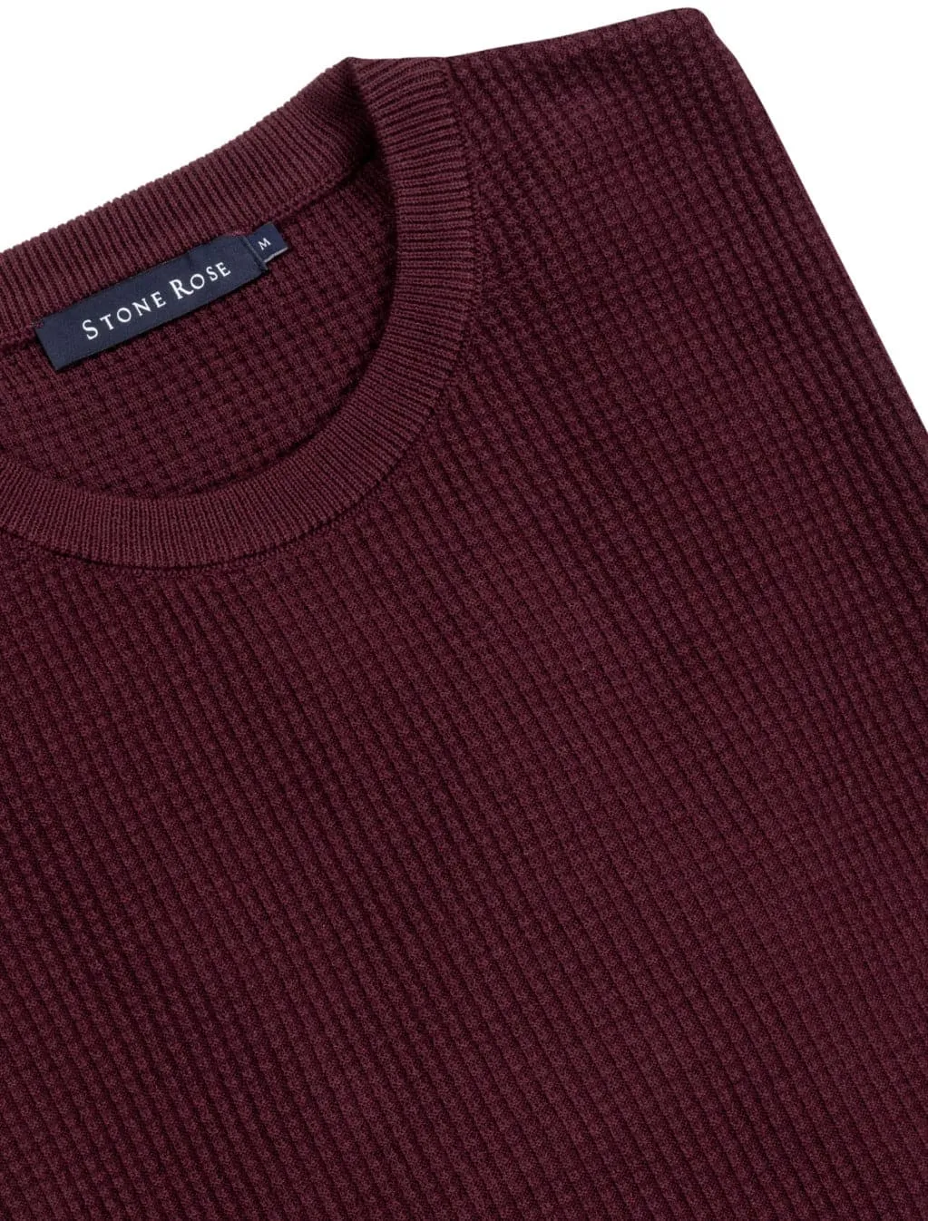 Burgundy Waffle Sweater