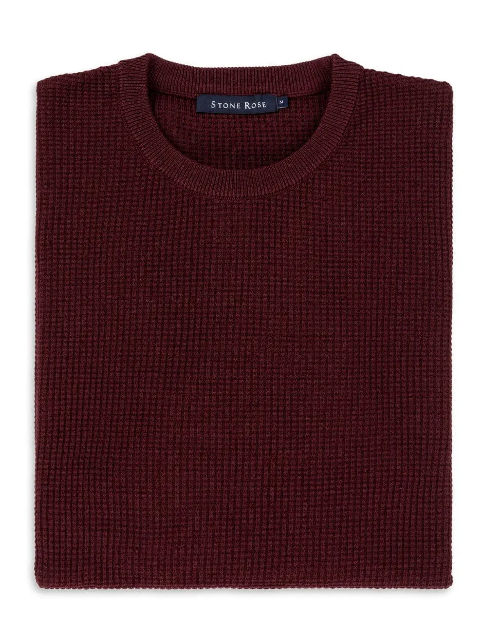 Burgundy Waffle Sweater