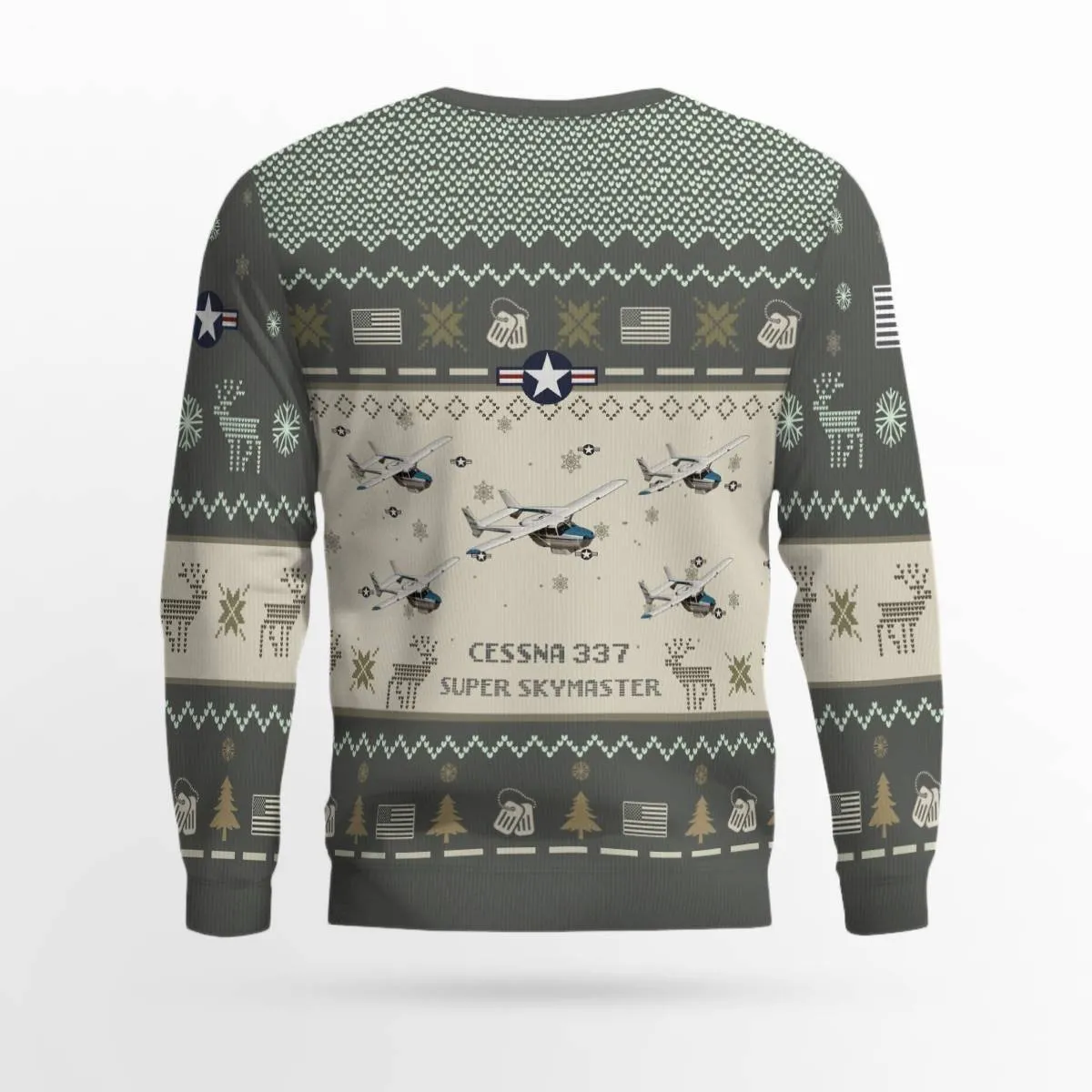 Cessna 337 Super Skymaster Aircraft Ugly Sweater, Ugly Sweater Christmas Shirt for Men Dad Veteran