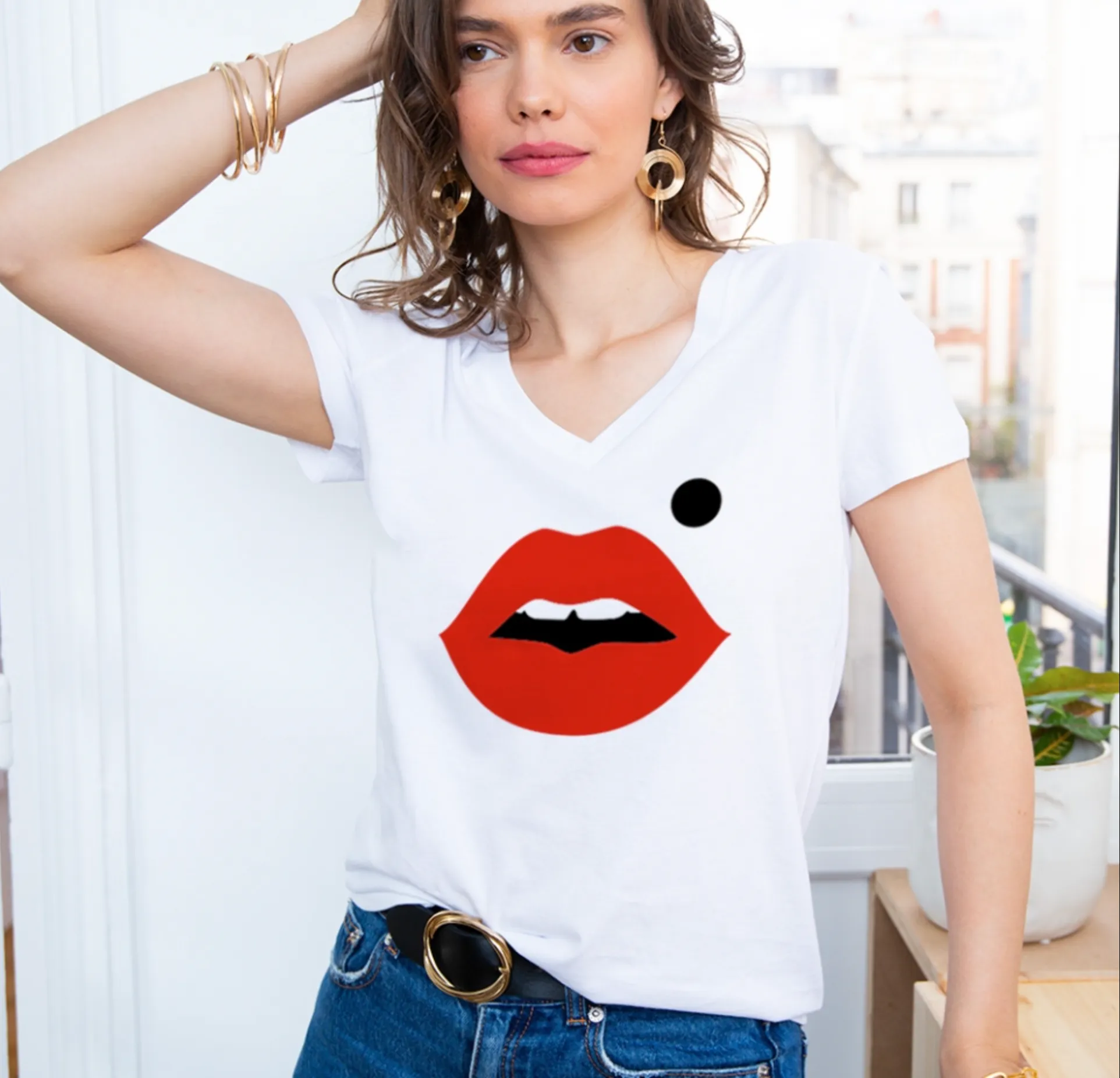 Cindy Big T-shirt- White