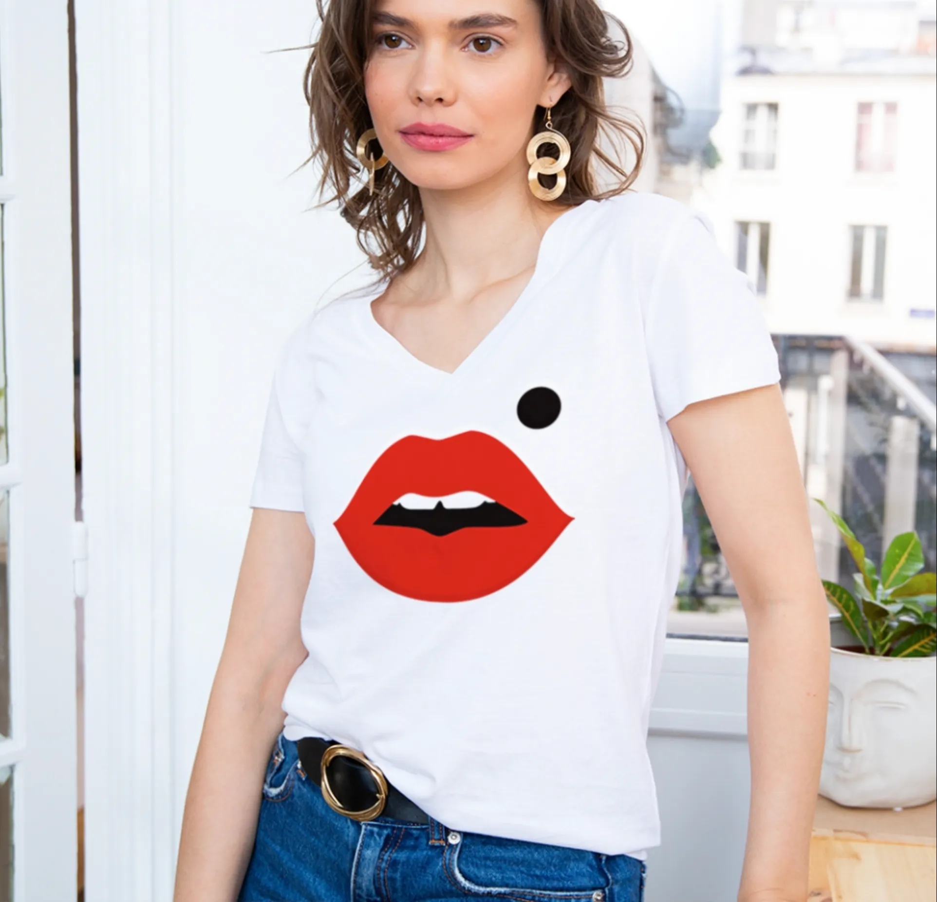 Cindy Big T-shirt- White