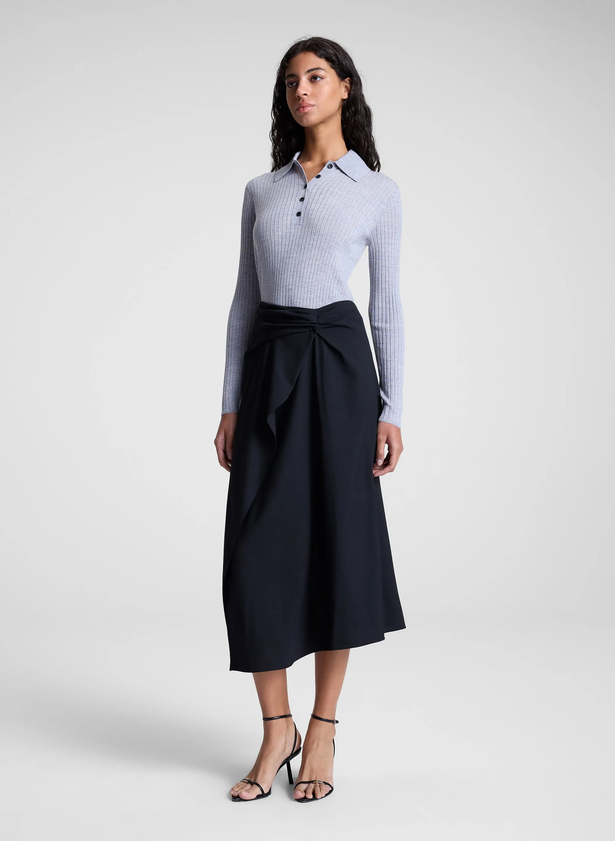 Clara Wool Midi Skirt