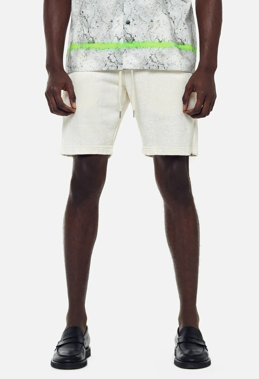 Coated Terry Shorts / Salt