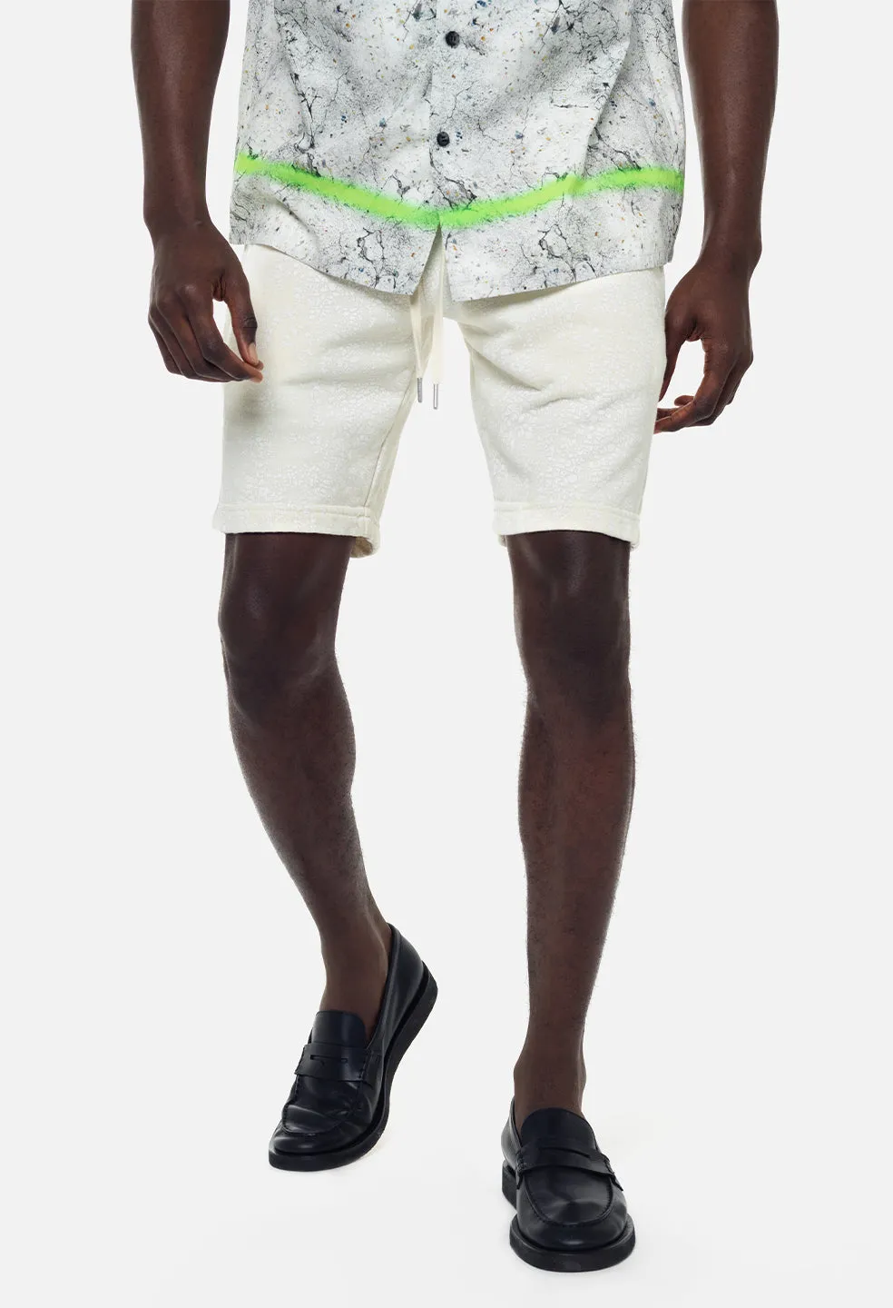 Coated Terry Shorts / Salt