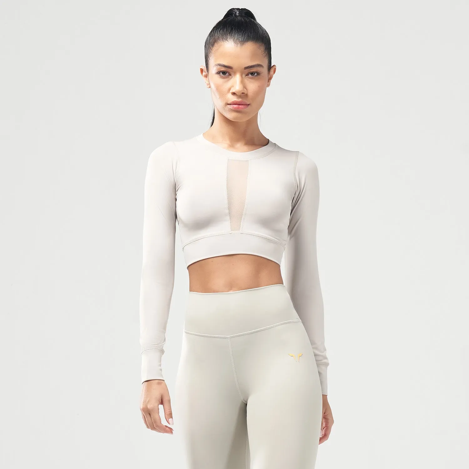 Code Power Crop Top - Willow Grey