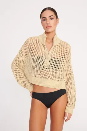 CROPPED HAMPTON SWEATER | NATURAL