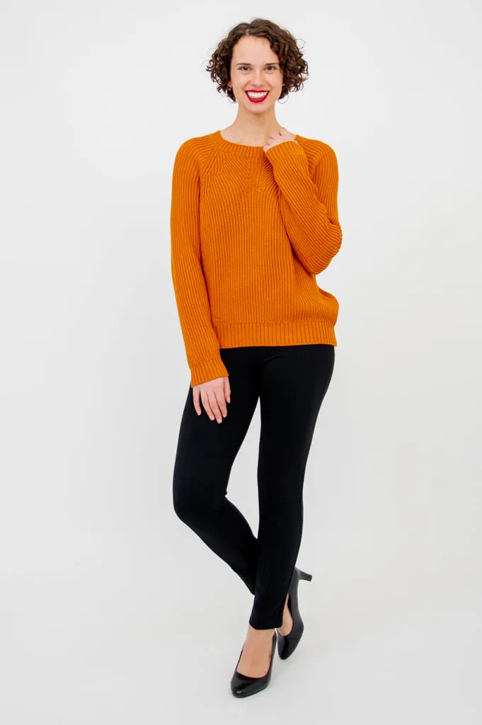 Davis Sweater, Tangerine, Cotton