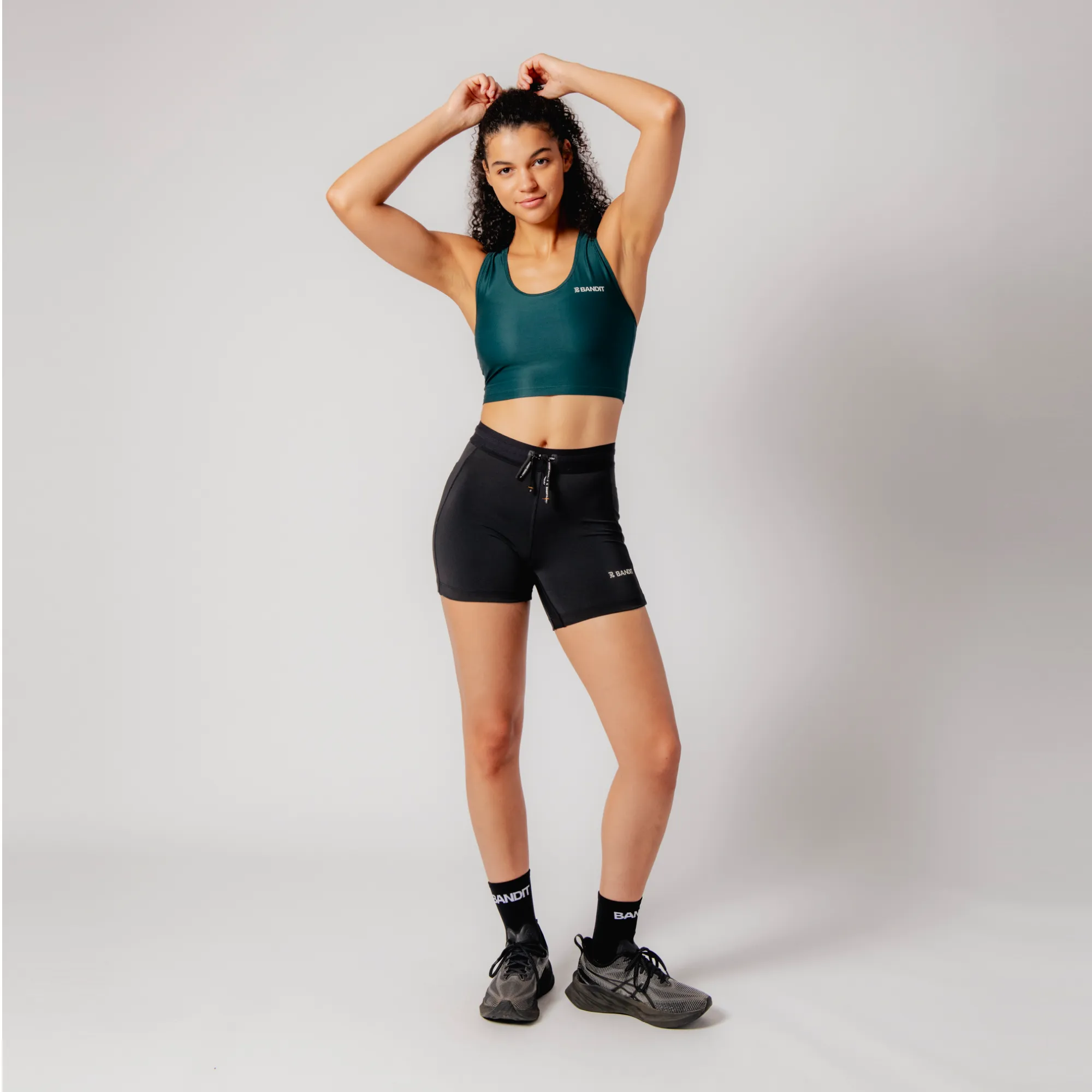 Drift™ Crop Singlet w/ Built in Bra - Pine