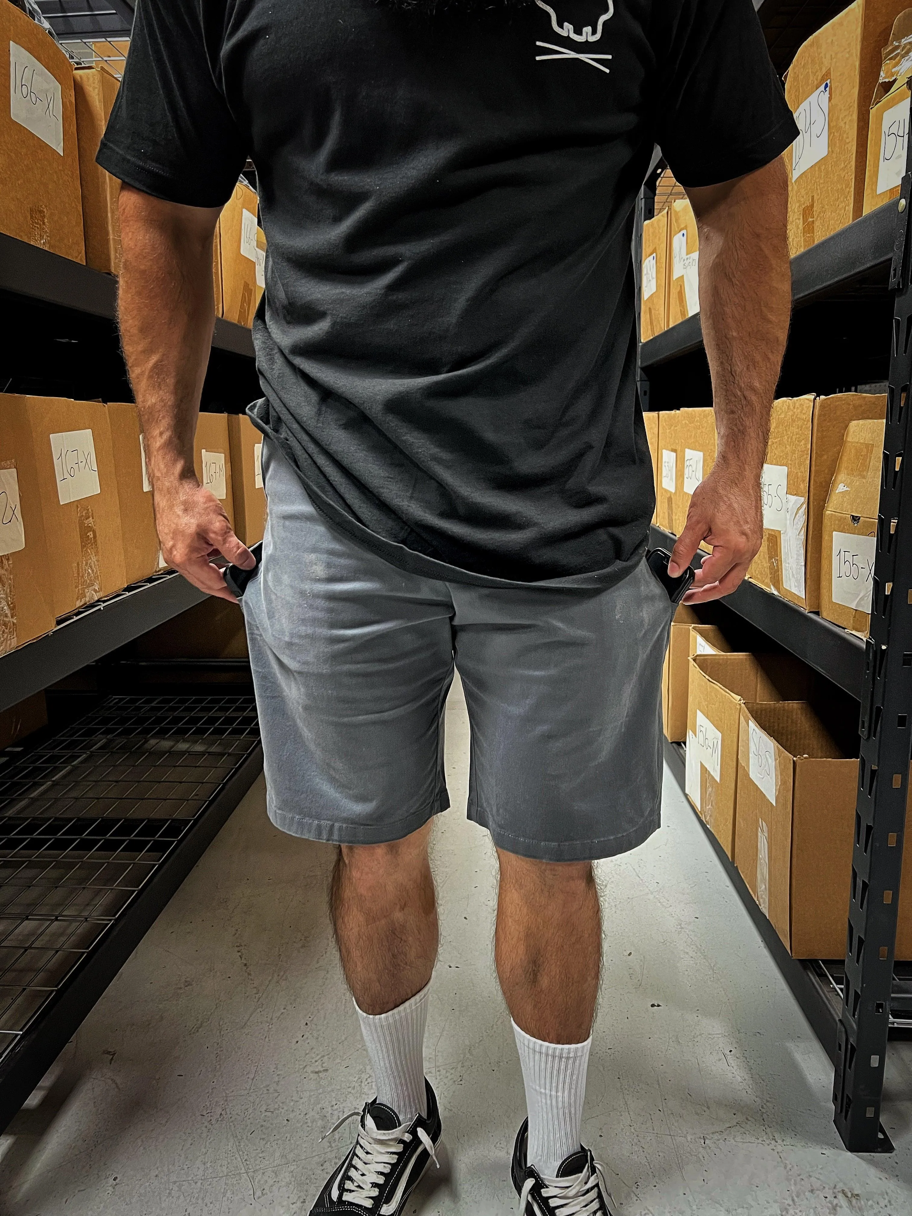 DRIVEN FLEX SMOKE GREY SHORTS