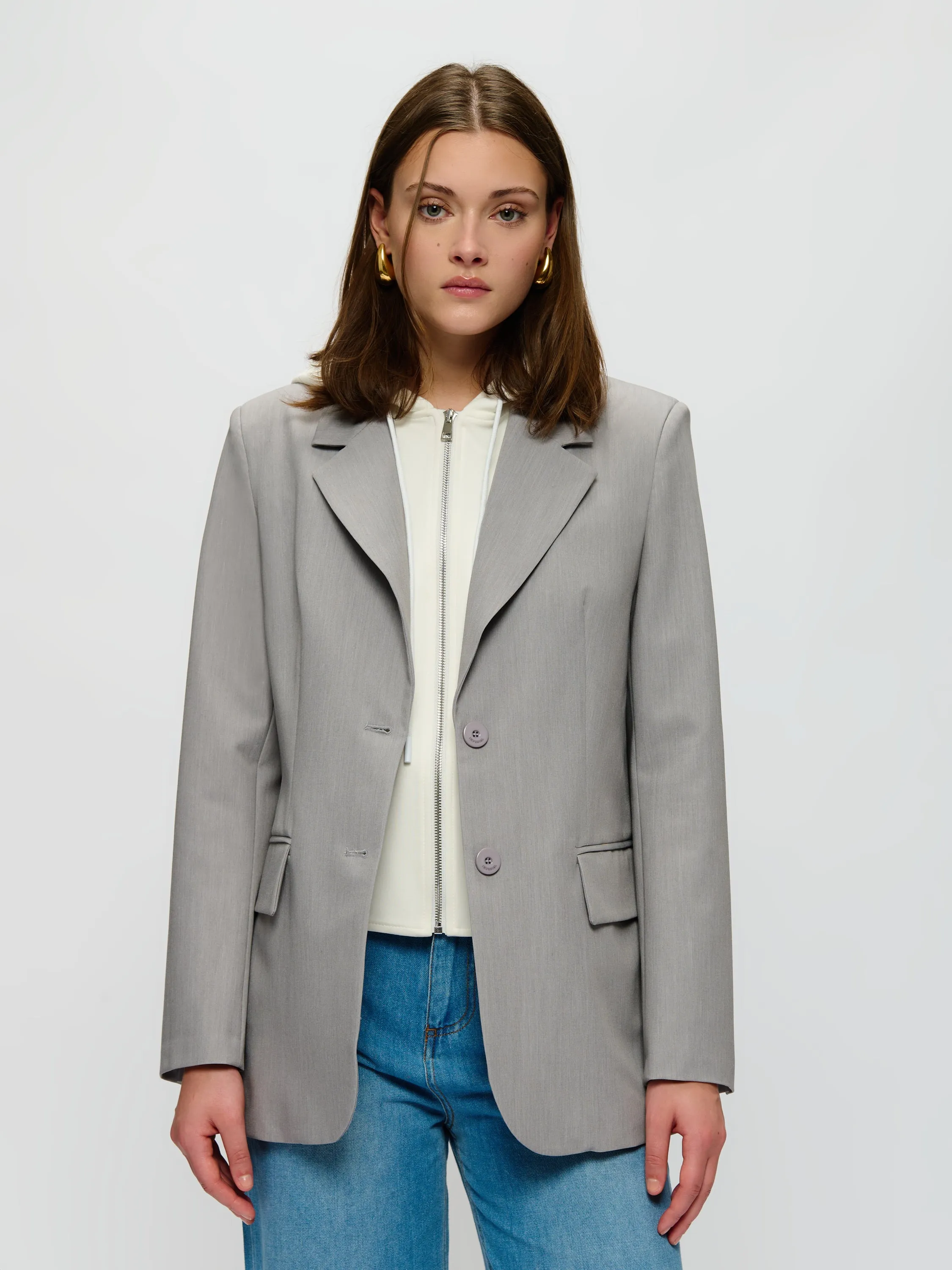 Dual Fabric Blazer