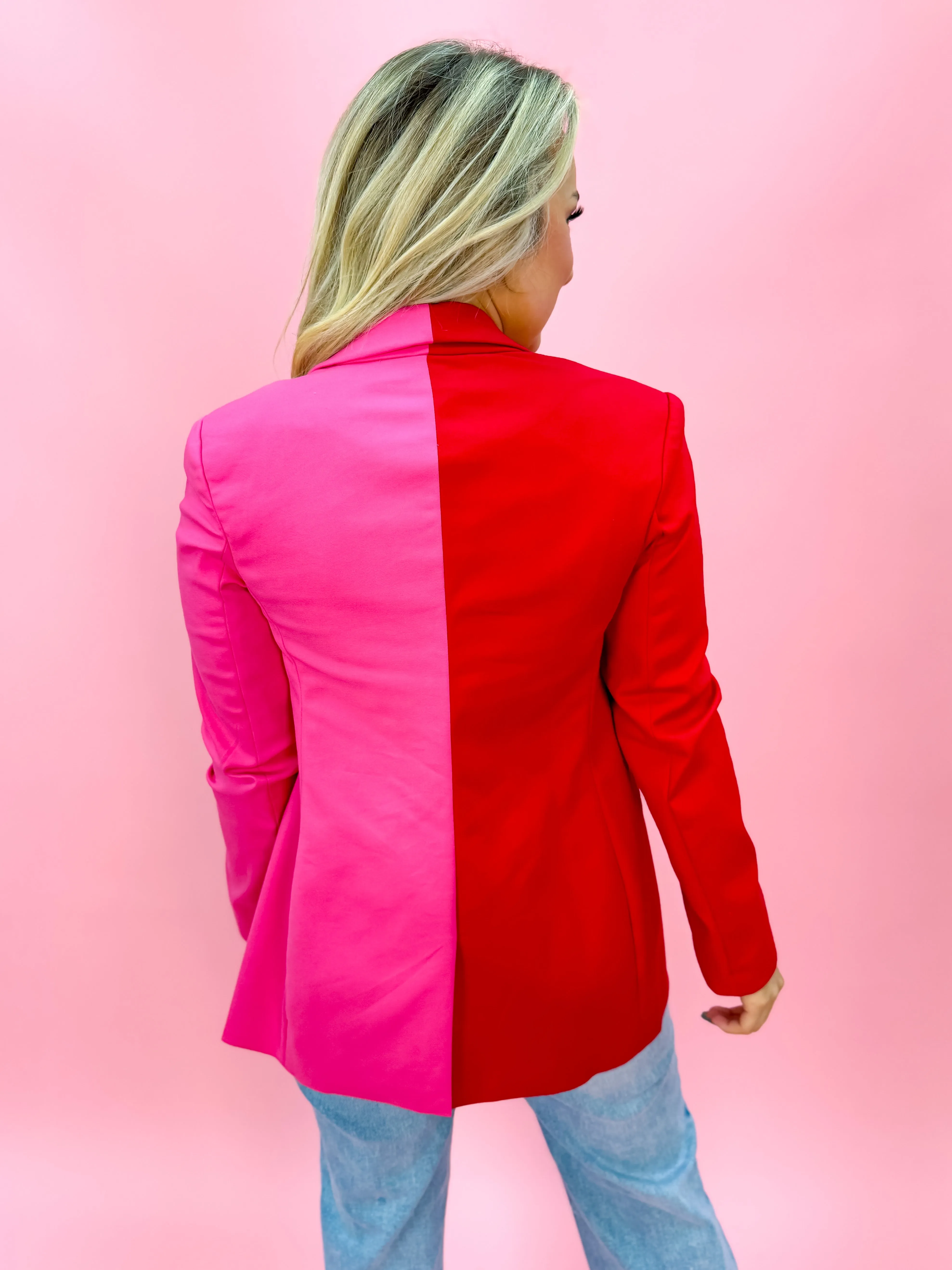 Endgame Blazer in Pink/Red