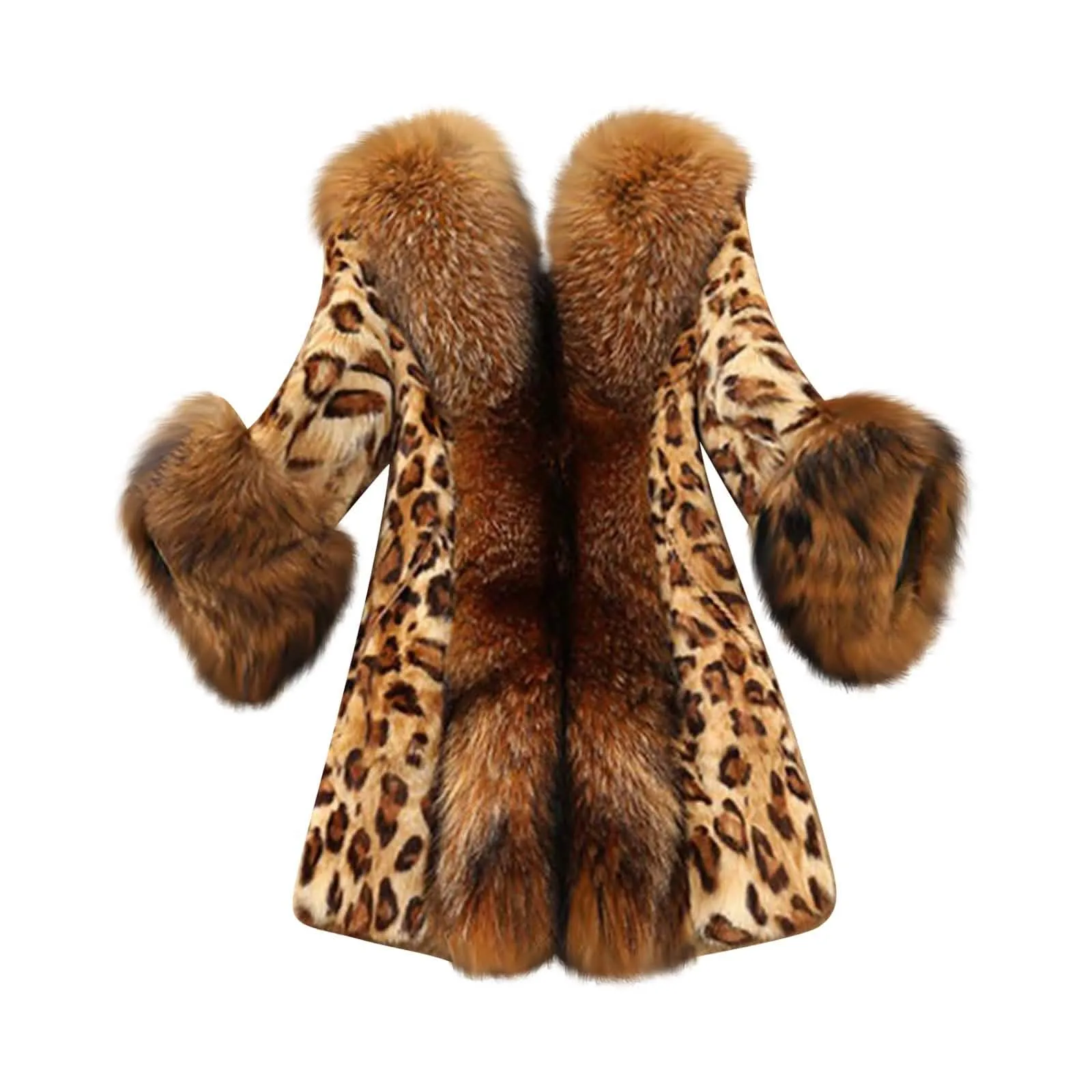 Fierce Fashion: Hooded Leopard Print Faux Fur Jacket for Effortless Urban Chic