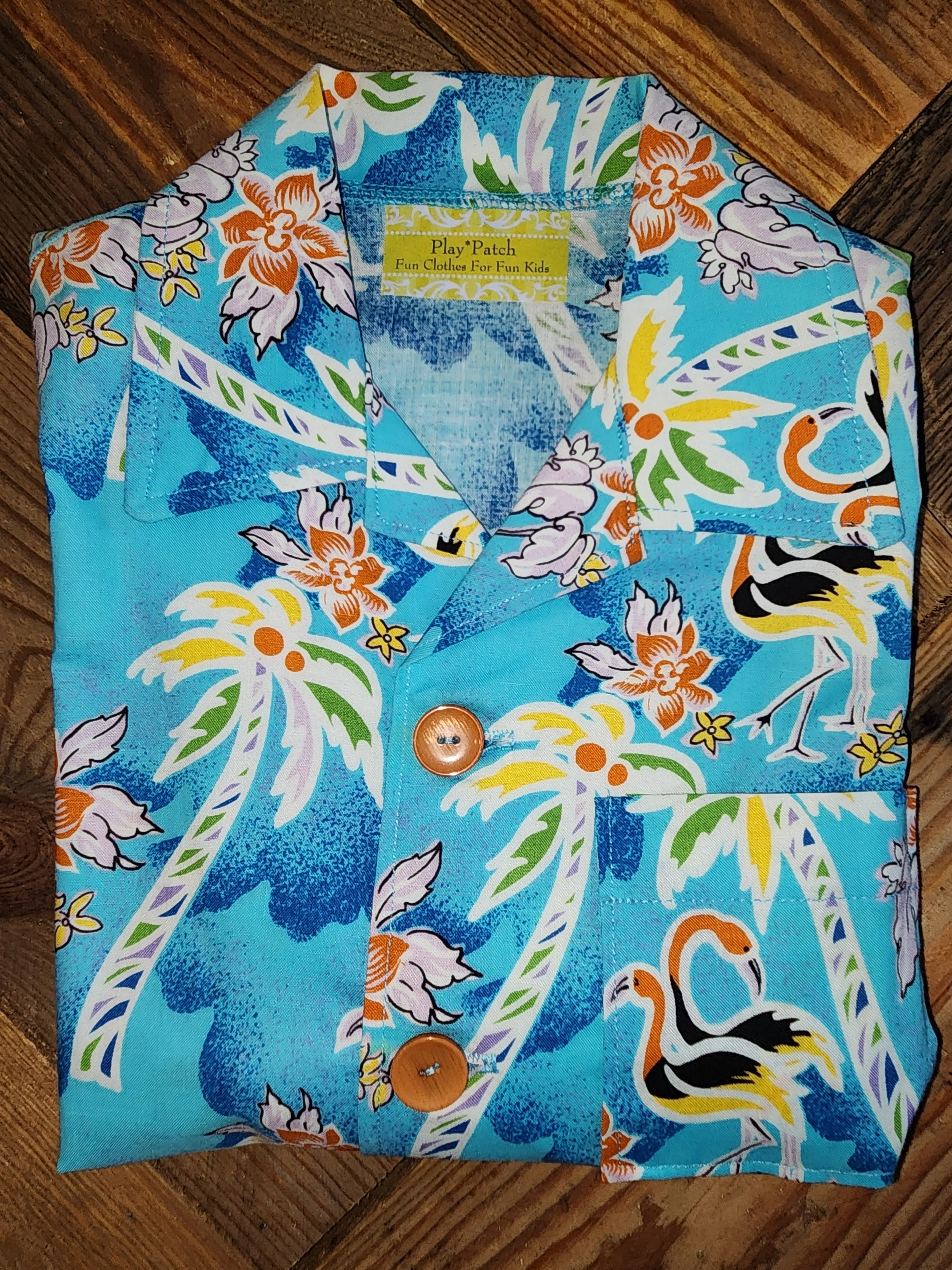 Flamingo Hawian Size 5 Shirt