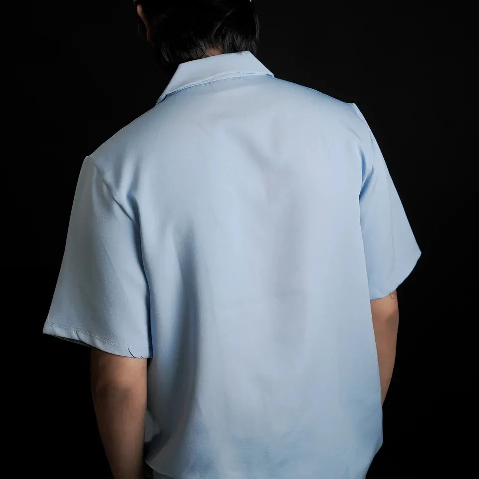 Flaws Bowling Shirt - Sky Blue