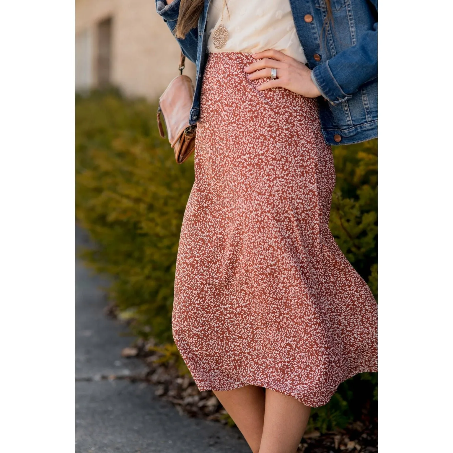 Flower Midi Skirt