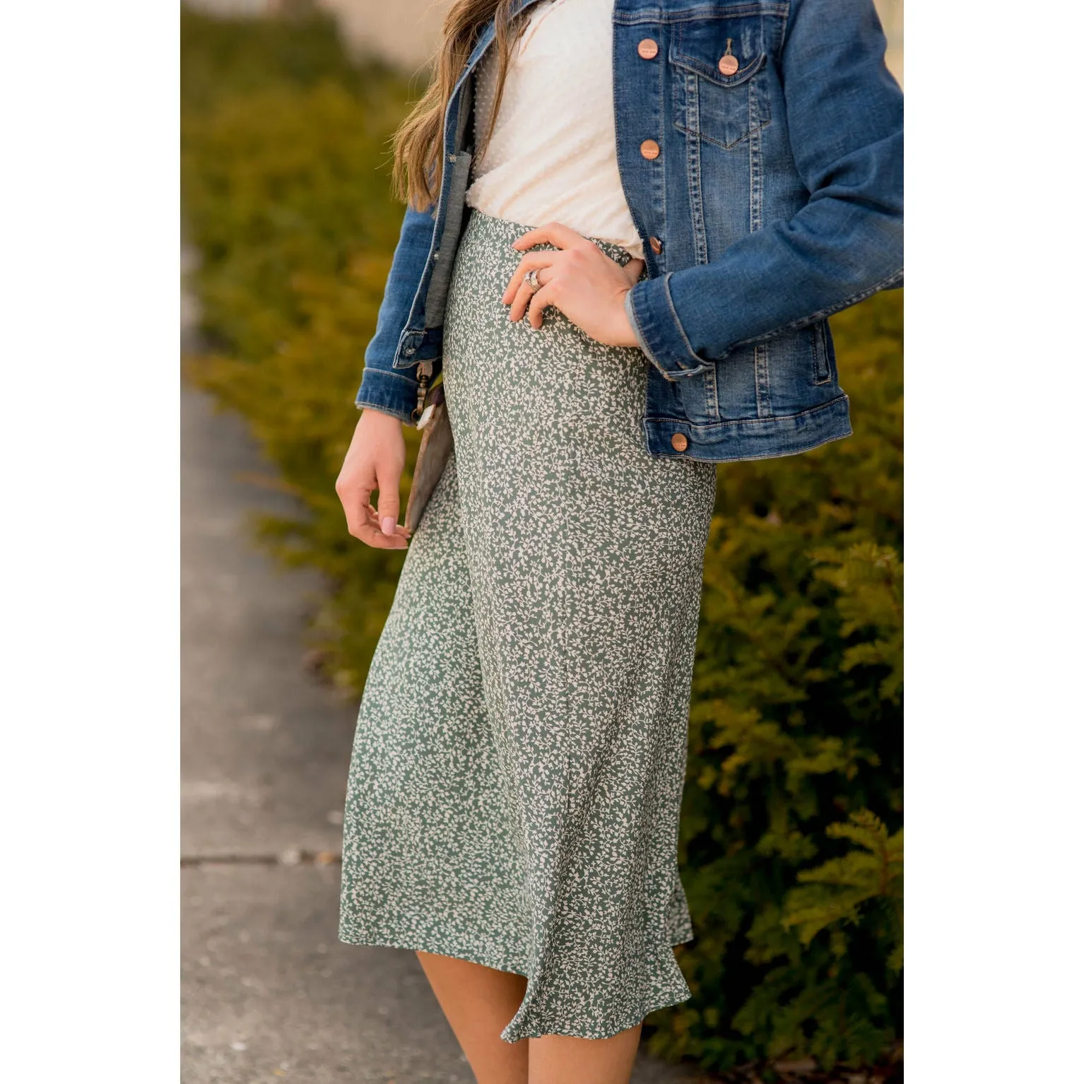 Flower Midi Skirt