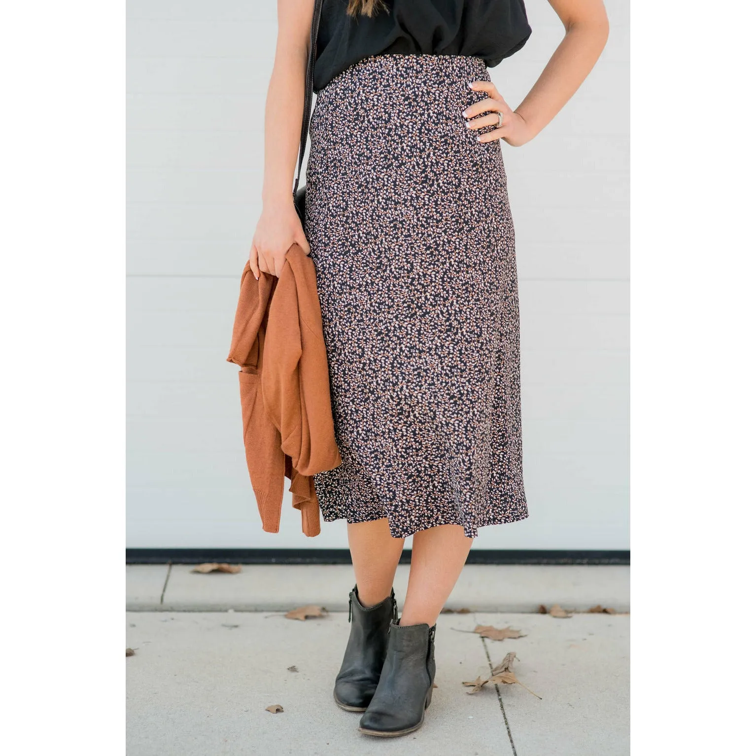 Flower Midi Skirt