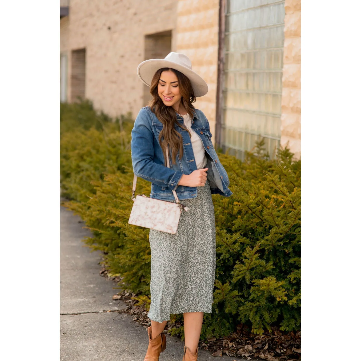 Flower Midi Skirt