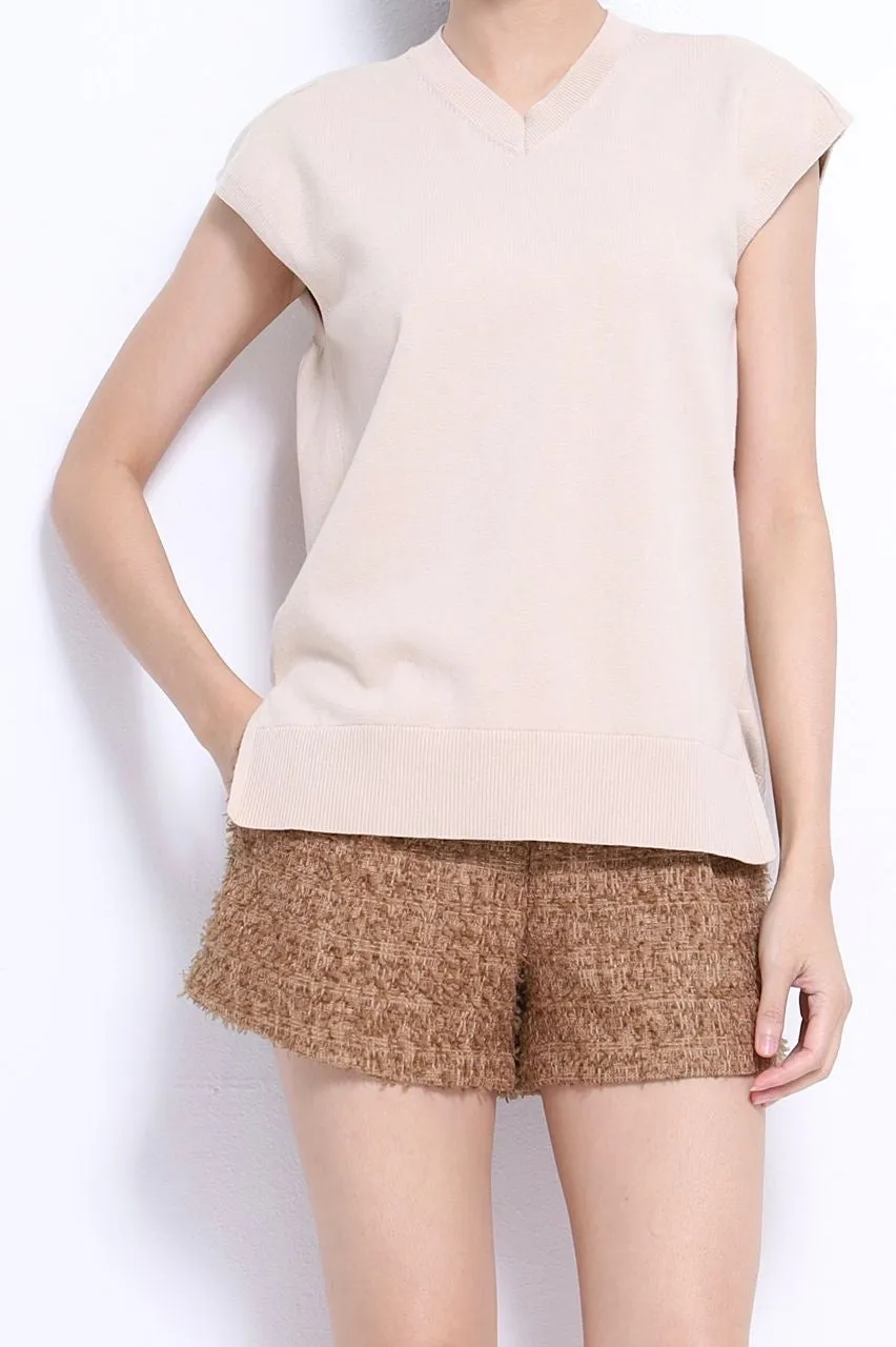 Gabriella V-neck Loose Knit Top