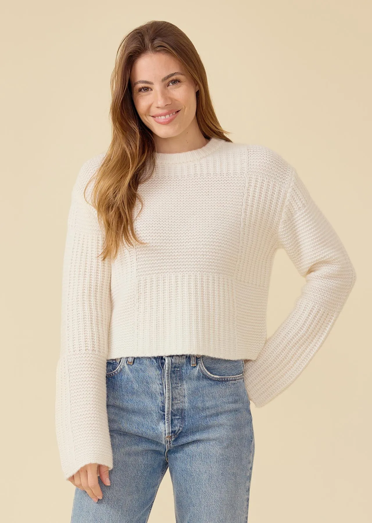 Georgia Cashmere Sweater - Ivory