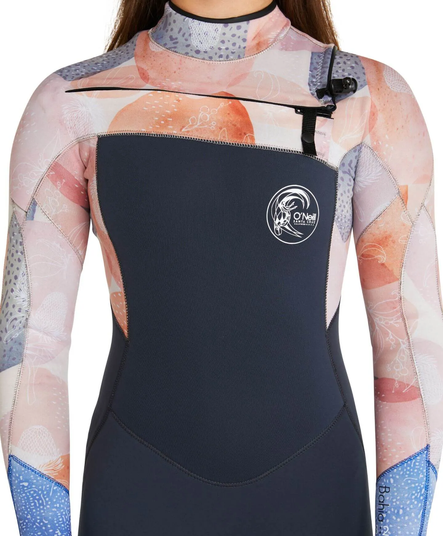 Girl's Bahia 3/2mm Steamer Chest Zip Wetsuit - Gunmetal