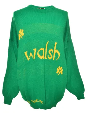 Green Long Sleeved Jumper - XL