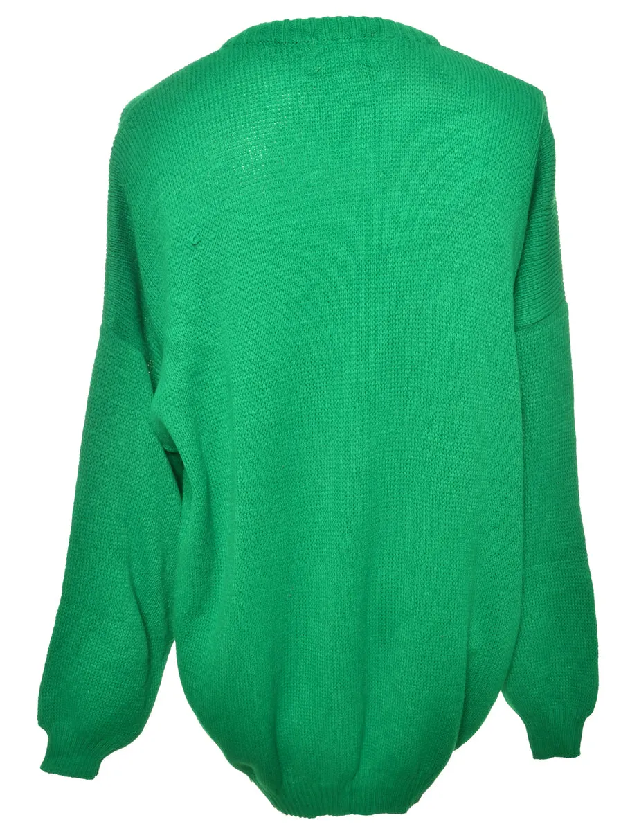 Green Long Sleeved Jumper - XL