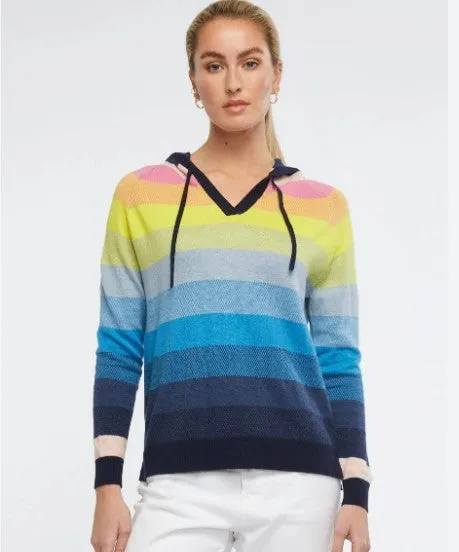 Hoodie Navy rainbow