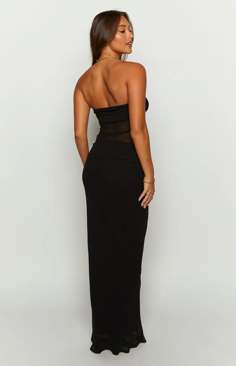 Jacqulin Black Maxi Skirt